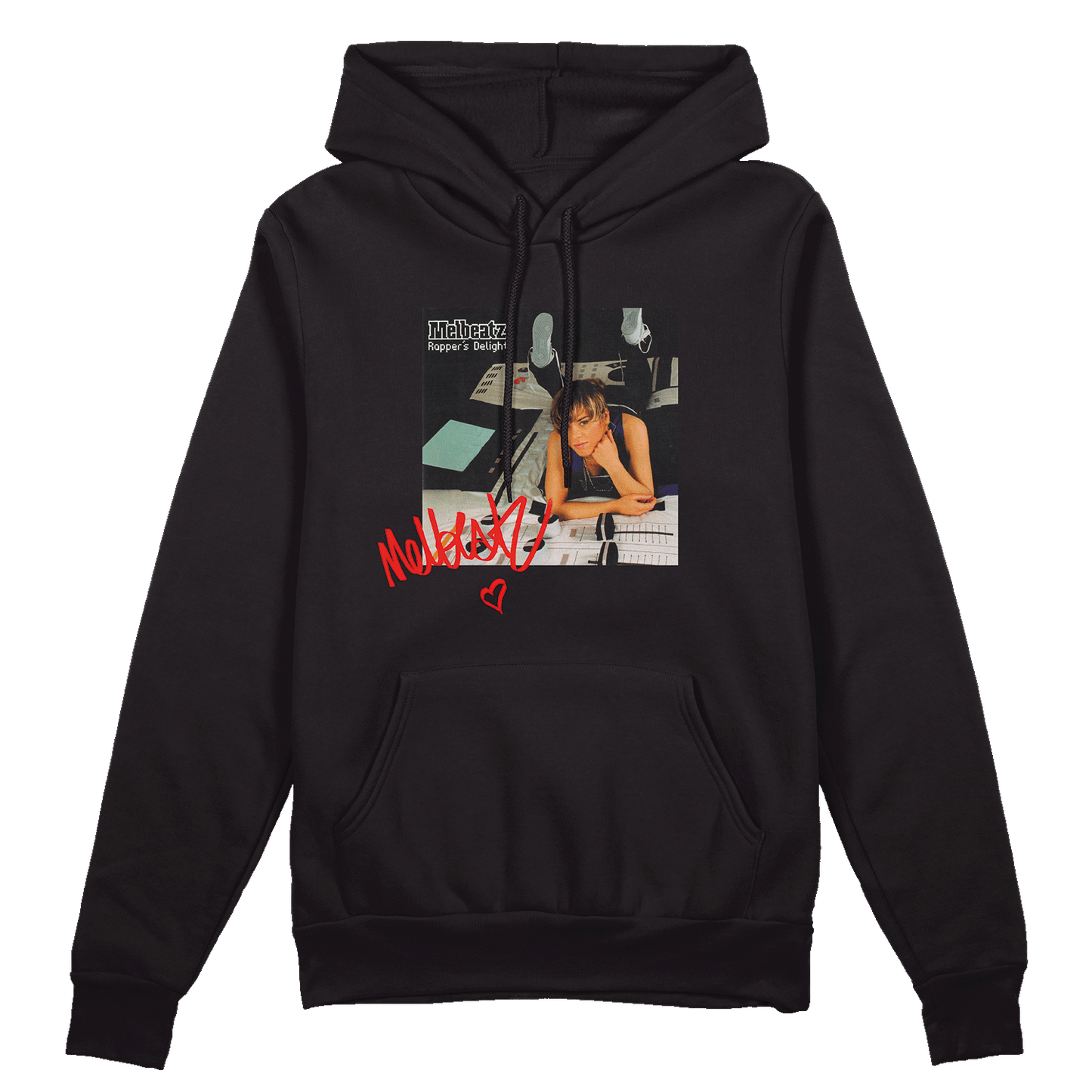 Oversized Melbeatz "Rappers Delight" Anniversary Hoodie Schwarz