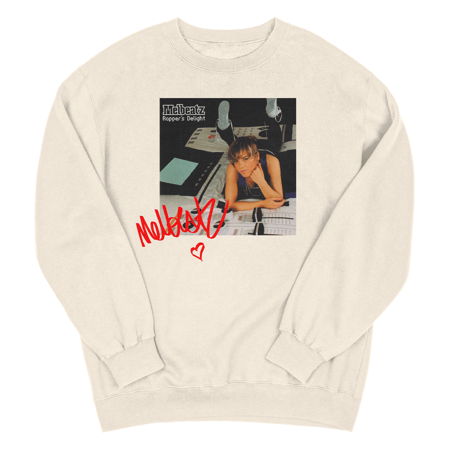 Oversized Melbeatz "Rappers Delight" Anniversary Sweater Natural Raw