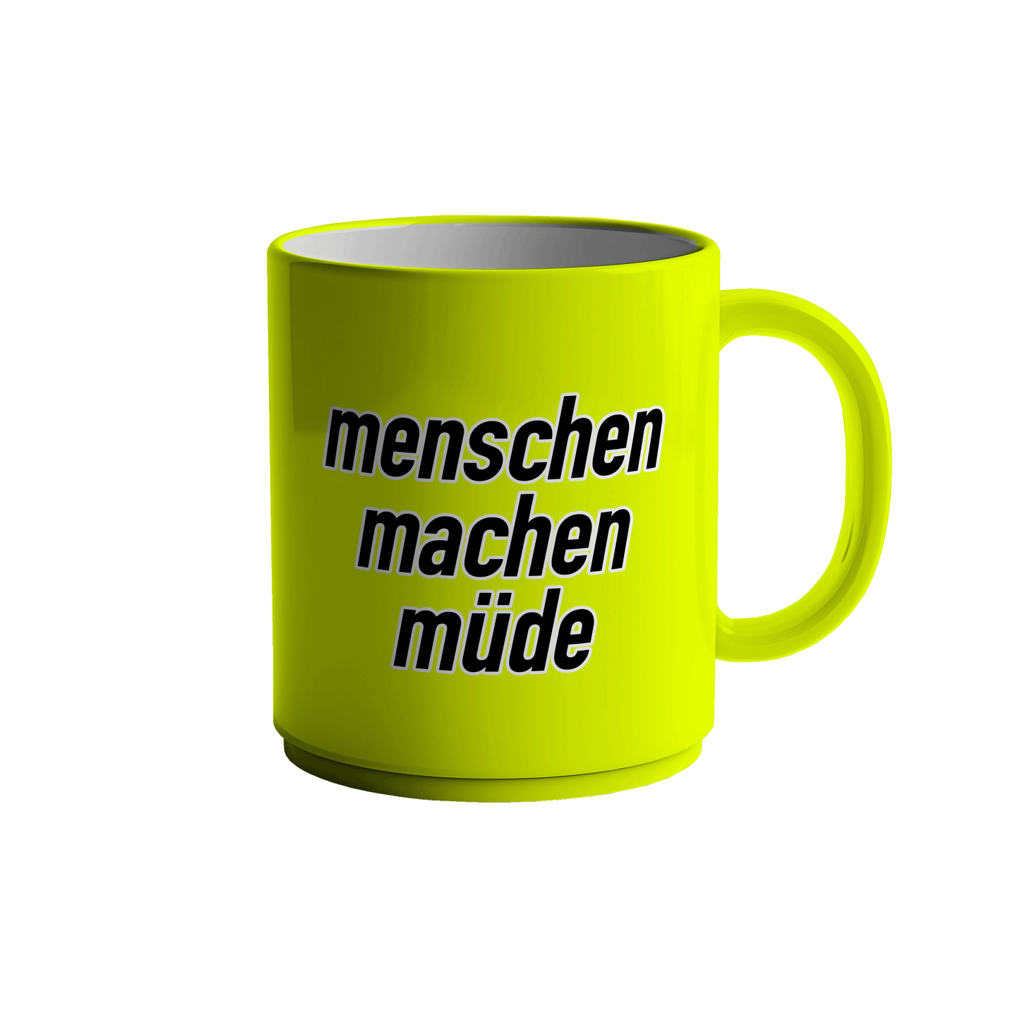 Menschen machen müde Tasse