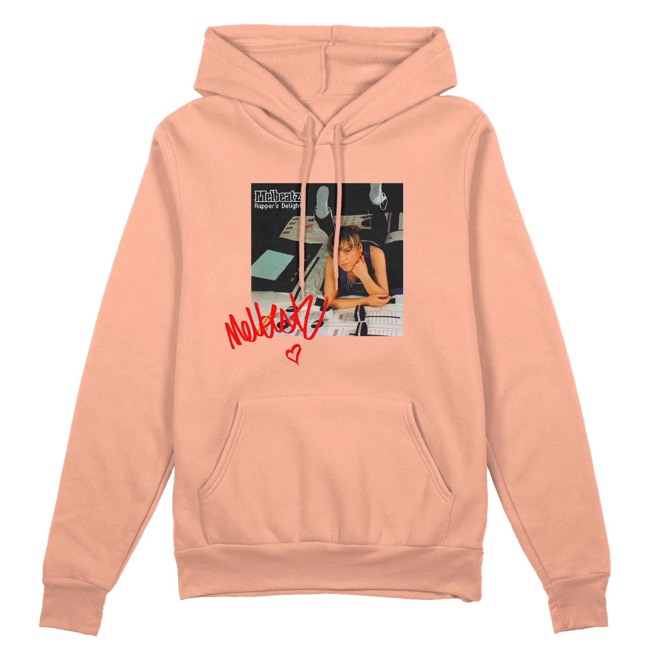 Melbeatz "Rappers Delight" Anniversary Hoodie Peach