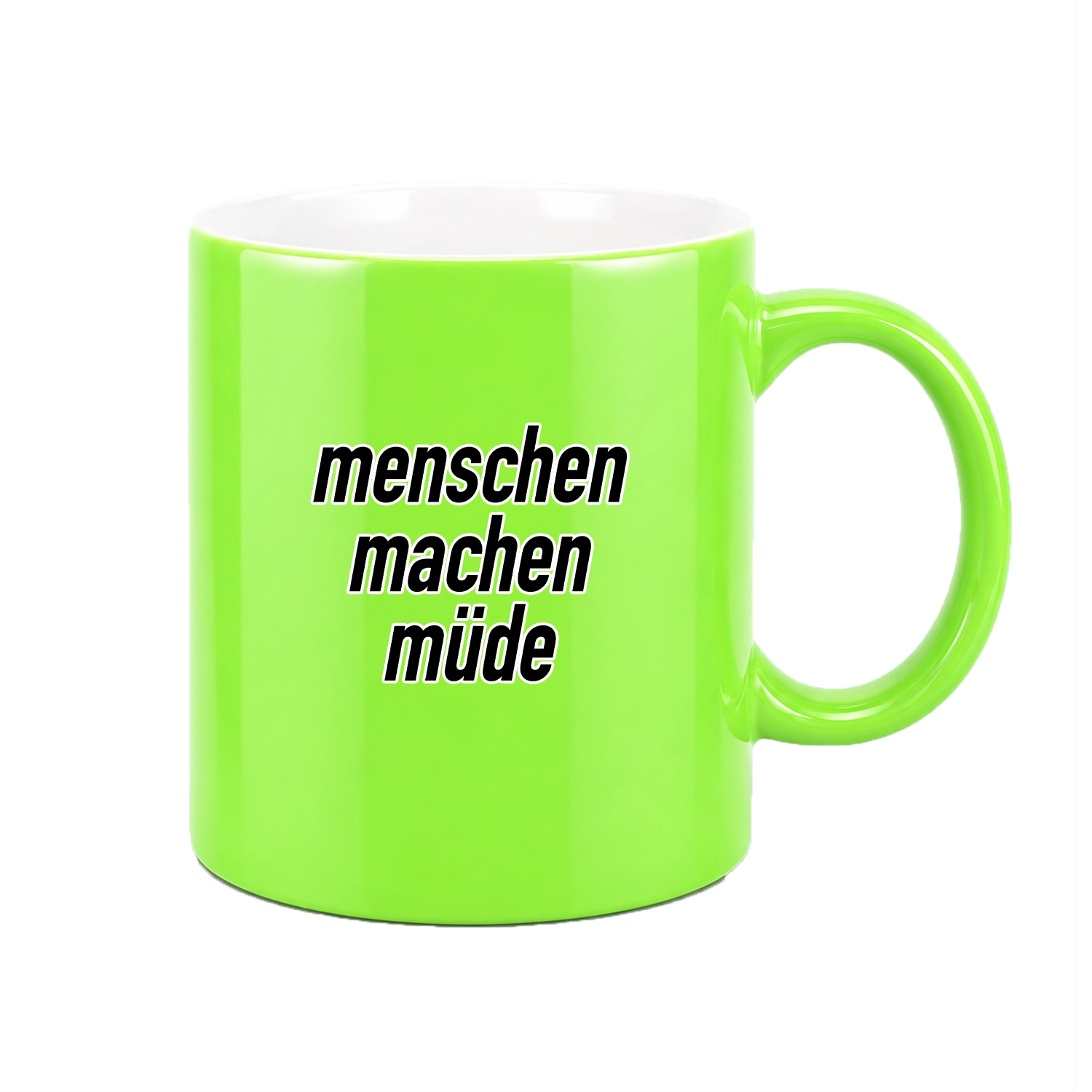 Menschen machen müde Tasse