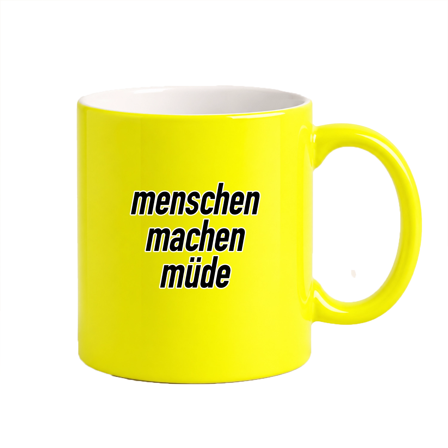 Menschen machen müde Tasse