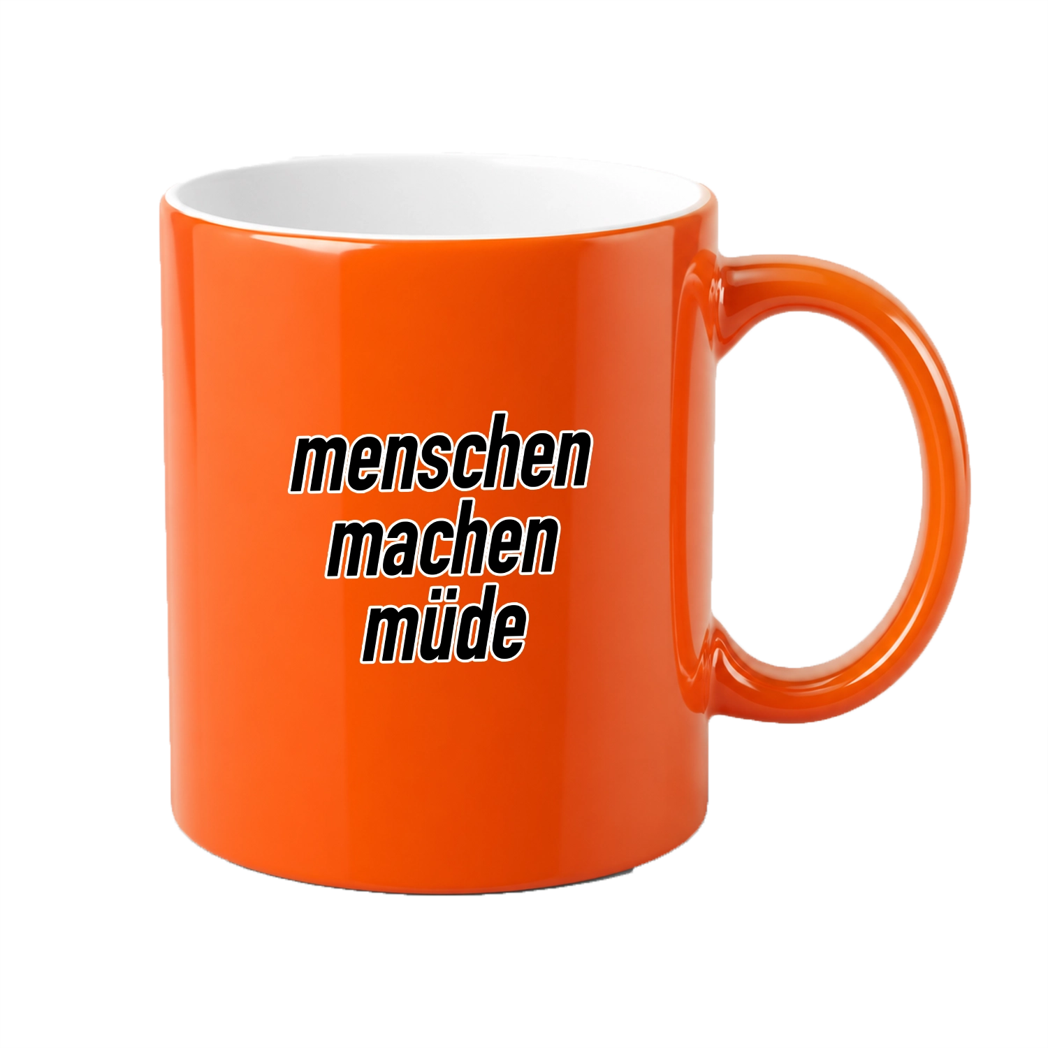 Menschen machen müde Tasse