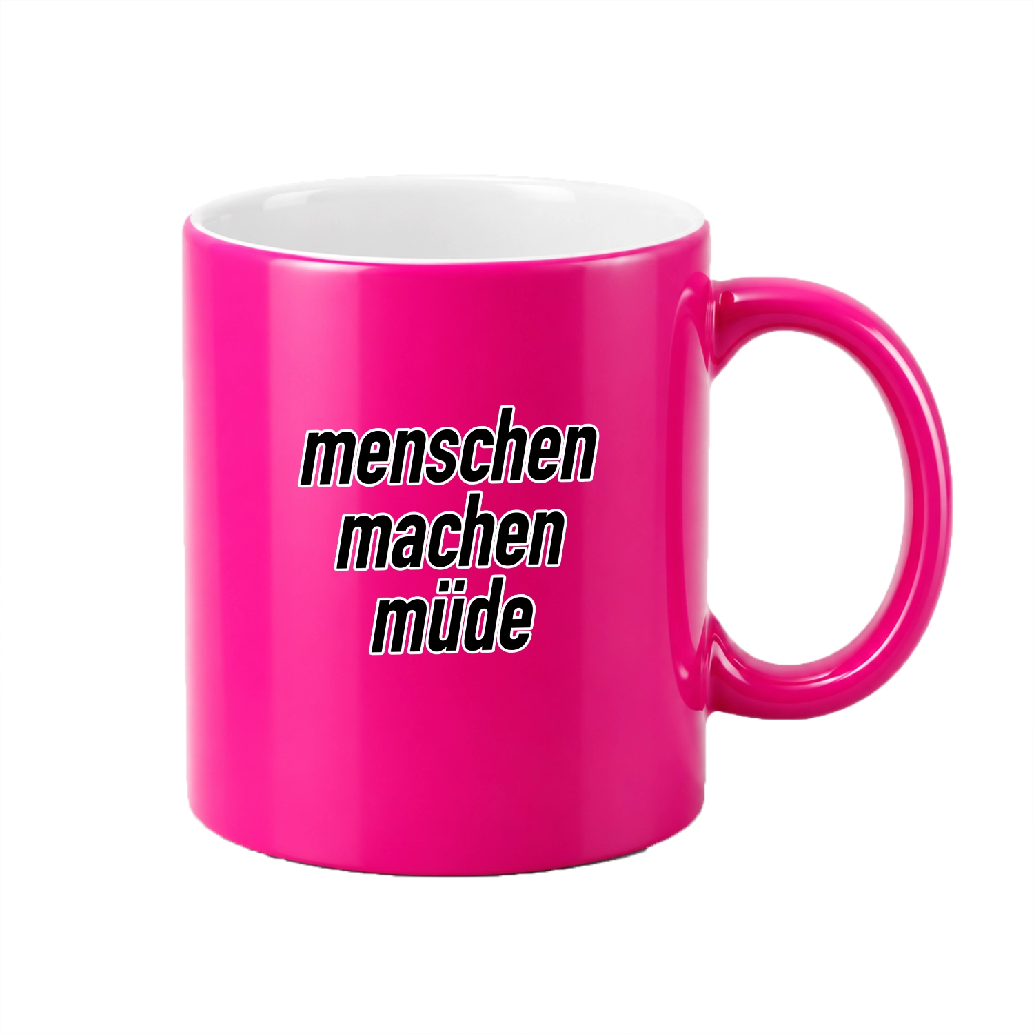 Menschen machen müde Tasse